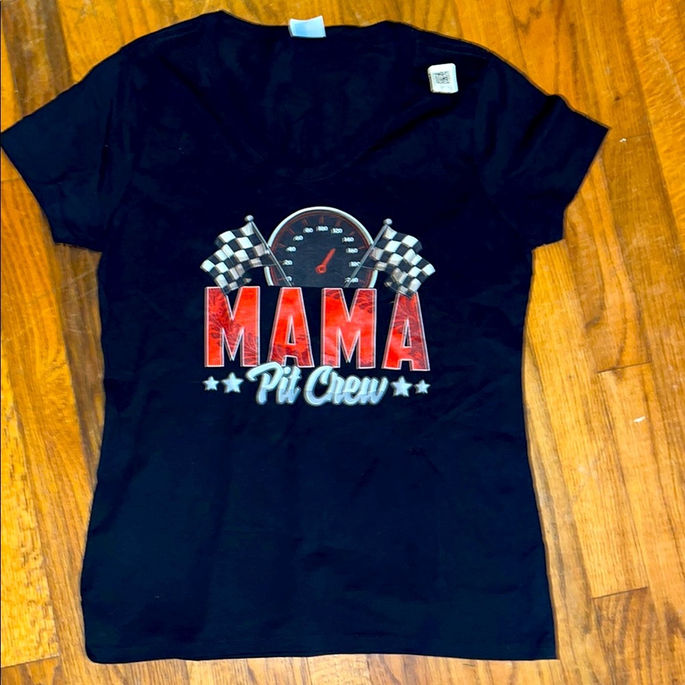 Black Mama Pit Crew Kids T-Shirt